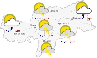 Das Wetter in Südtirol am 10.09.2010